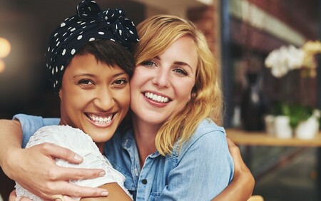 ladies hugging crop