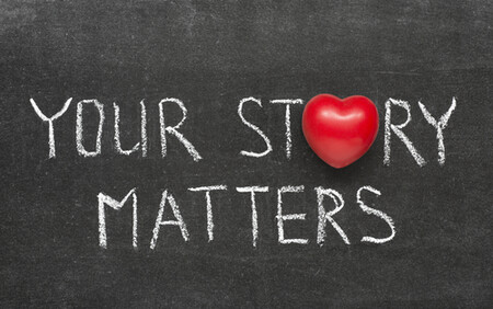 your story matters written on a blackboard