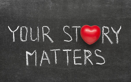 your story matters written on a blackboard
