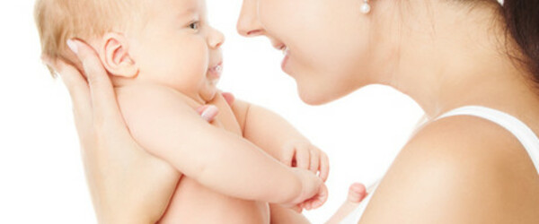 mother looking at baby