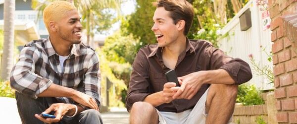 Men talking