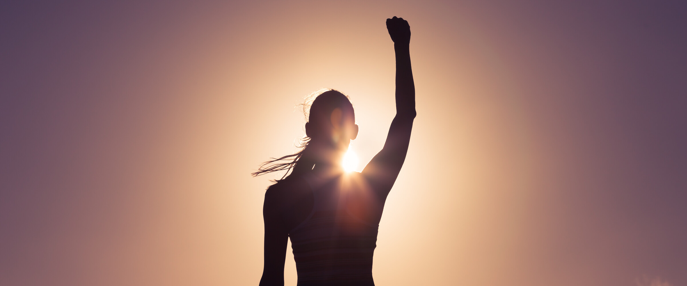 Woman raising hand